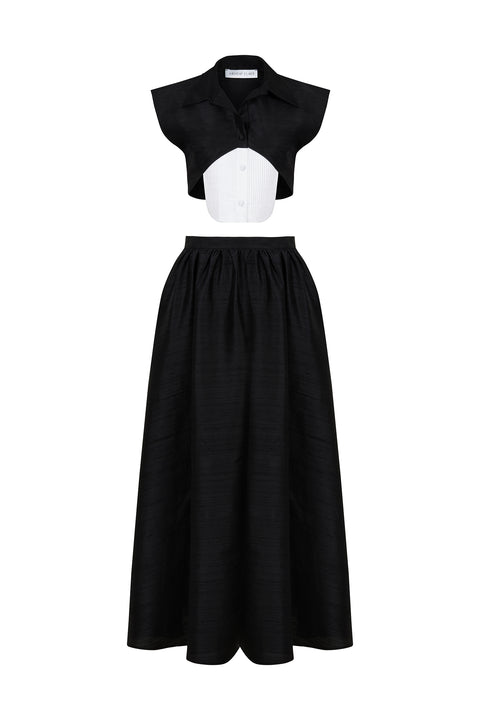 Cropped Tuxedo Shirt