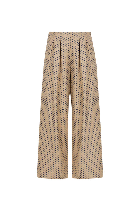 Pleated Polka Dots Pants