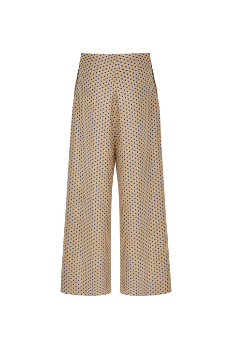 Pleated Polka Dots Pants