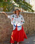 Overshirt with Bodrum Embroidery