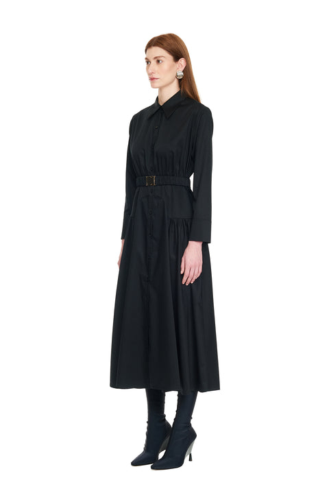 Shirtdress with Ruched Skirt