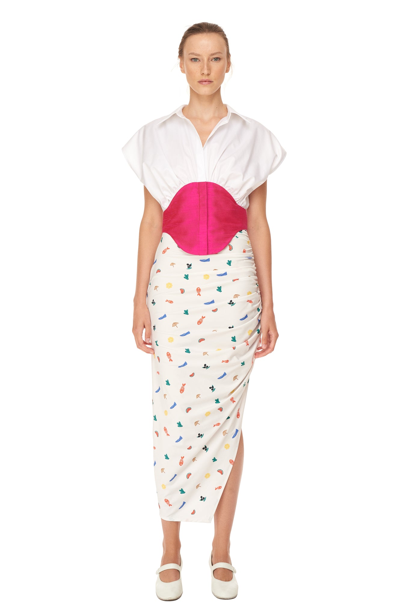 Draped Pencil Skirt
