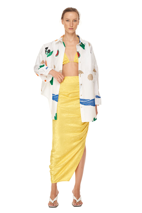 Overshirt with Bodrum Embroidery